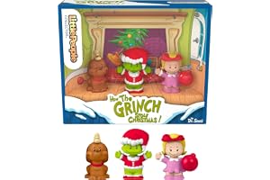 Little People Collector Dr. Seuss’s How the Grinch Stole Christmas | 3 Book Character Figures, Special Edition Collectable Se