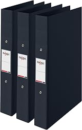 Rexel Choices A4 25 mm Polypropylene 2 O-Ring Binder Black view 2