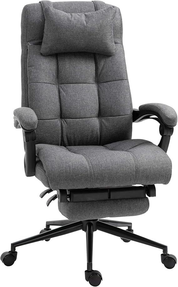 Vinsetto Executive Linen Fabric Home Office Chair with
