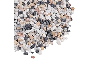 Rahato 2.5 lbs Small Rocks for Succulents, 1/5 Inch Pebbles for Indoor Plants, Decorative Pea Gravel for Terrarium, Vases, Aquariums, Fish Tank, Drainage Rocks for Potted Plants, Bamboo,Crafts, Cactus