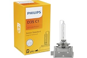 Philips Automotive Lighting D3S Authentic Xenon HID Headlight Bulb with 4200K Intense White Light, Fits Select High Beam and Low Beam Positions, 1 Pack