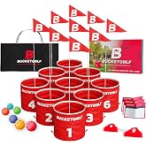BUCKETGOLF Pro Portable 9 Hole Backyard Golf Game for Family | Ultimate Outdoor Lawn Golf Course, Fun for Adults, Kids &amp; All Ages