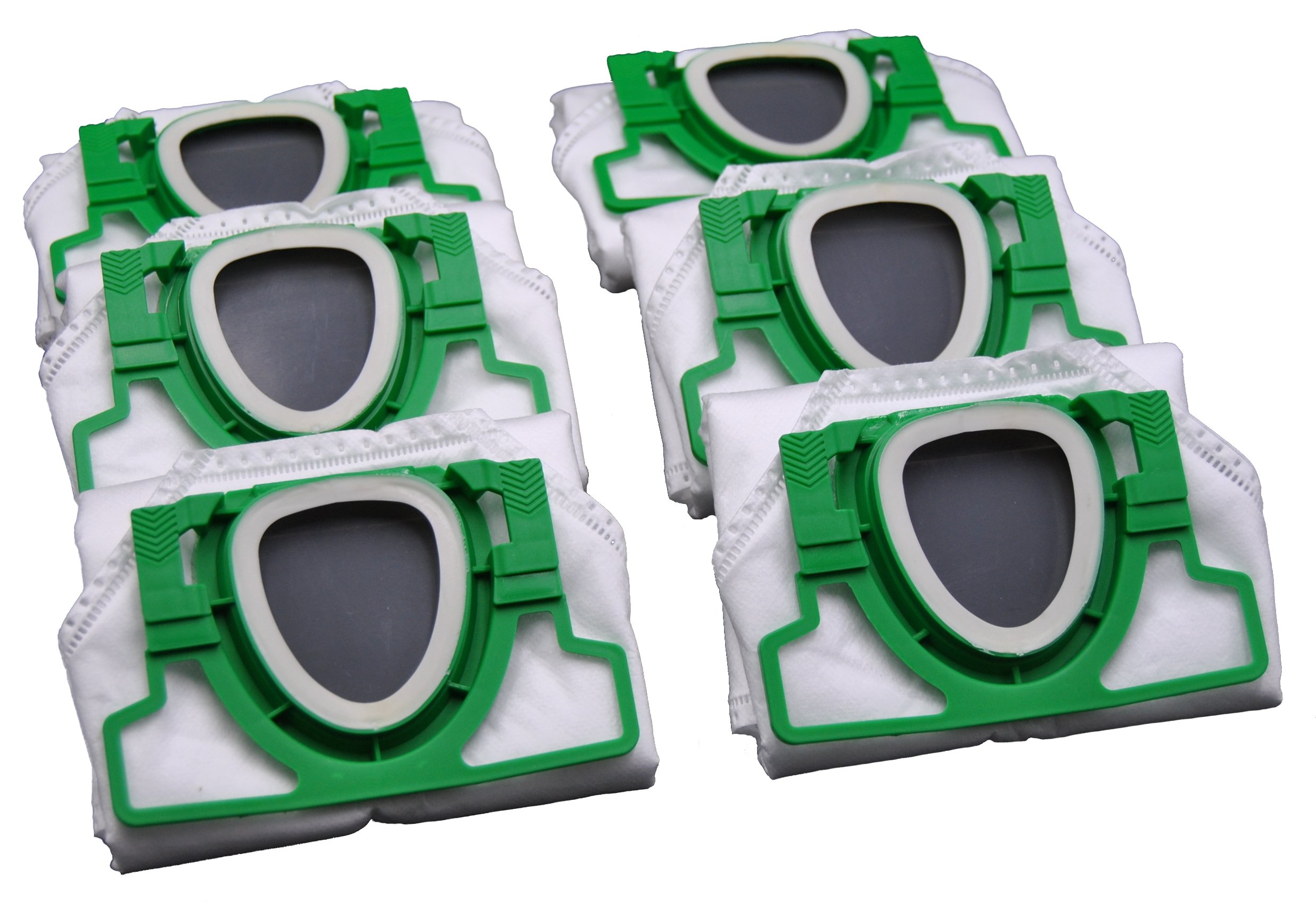 6 x Micro fleece Vacuum Cleaner Bags for Vorwerk Kobold 200, Pre-Folded in a Cardboard Box