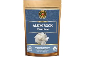 SPICE MAGIC THE TASTE OF MAGIC Spice Magic White Alum Rock, 7 oz (200g) I100% Natural Potassium Alum Rock, Perfect for Odor Control, Minor Cuts, Aftershave, and Pickling.