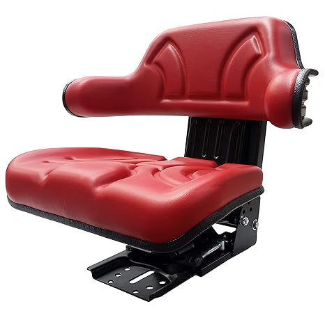KlaraSeats Schleppersitz Traktorsitz KS 44/2V PVC Rot Oldtimer Sitz