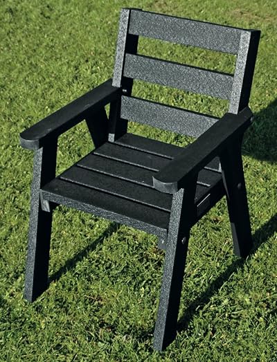 Office Needs Direct Black Sloper Chair Weatherproof Recycled Plastic