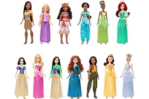 Mattel Disney Princess Ultimate Princess Collection with 13 Fashion Dolls in Sparkling Clothing & Accessories, Poseable, Insp