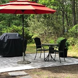 Amazon Com Eliteshade Sunbrella 9ft 3 Tiers Market Umbrella Patio Outdoor Table Umbrella With Ventilation And 5 Years Non Fading Top Heather Beige Garden Outdoor