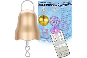 ABXKZ Wind Spinner Motor with Remote, 1-30 RPM Cordless Disco Ball Hanging Display Motor Battery Powered, Adjustable 3 Rotating Speed Spinning Accessory for Wind Chime, Sun Catcher, Mirror Ball Ornaments