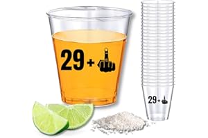 STUMBELINA 30th Birthday Party Shot Glass or Dessert Cups | Small Disposable Plastic for Jello Jelly Shots 30 Year Old | Fun Funny Gift Ideas for Him or Her + 1 Celebration Supplies