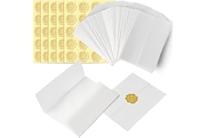 BWKOSS 100 Pack Pre-Folded Vellum Jackets for 5x7 Invitations Transparent Invitation Kraft Vellum Wedding Invitations Wraps Cover for Baby Shower Birthday Party Invitations Postcards Photos Scrapbook