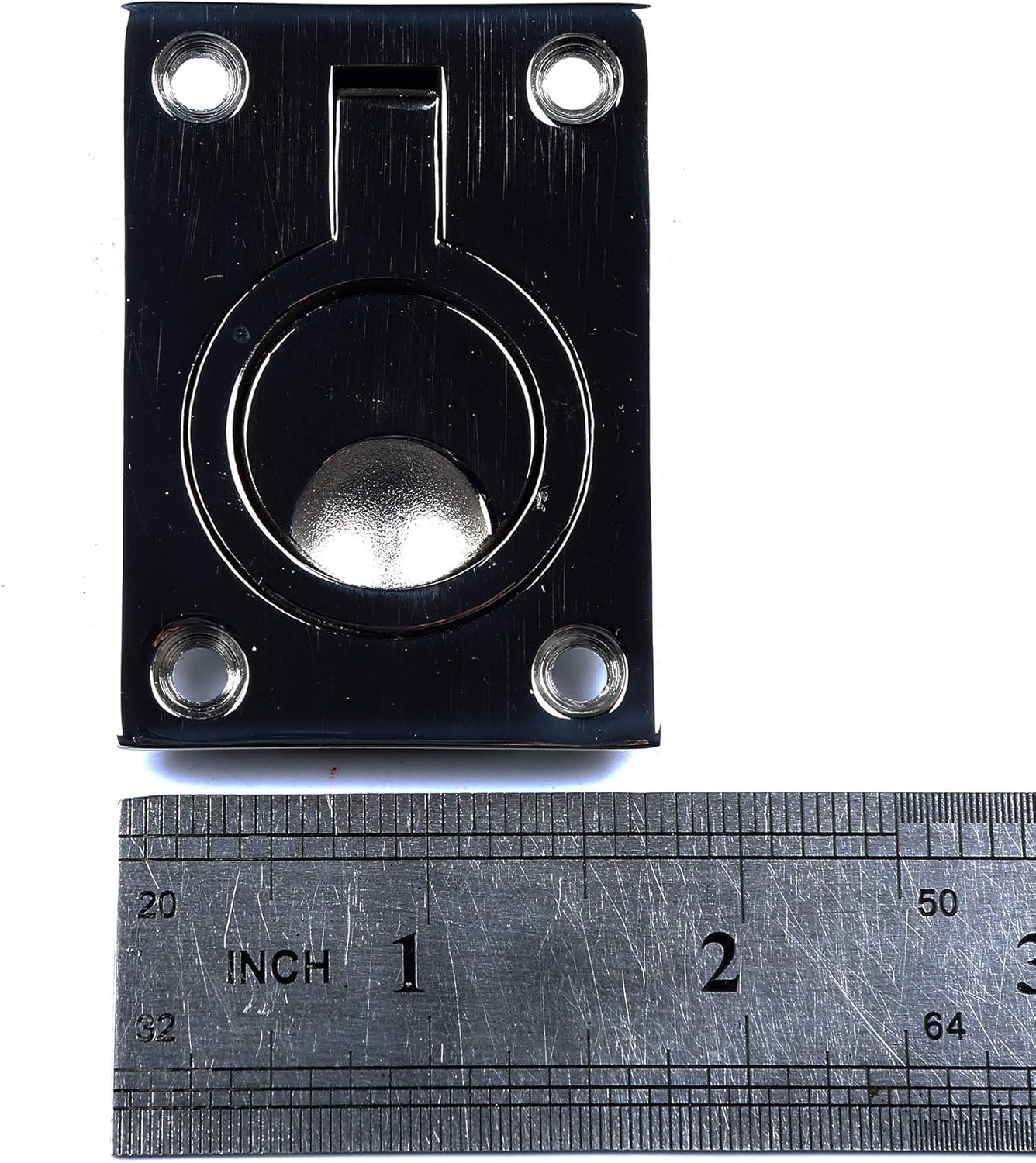 MxEol Boat Recessed Hatch Pull Handle Marine Locker Flush Lift Ring Stainless Steel Size 1-1/2 W/ Screws: Clothing