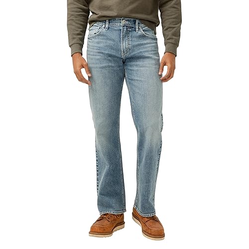 Silver Jeans Co. Zac Relaxed Fit Straight Leg Jeans | Laid Back & Stretchy Denim Bottoms