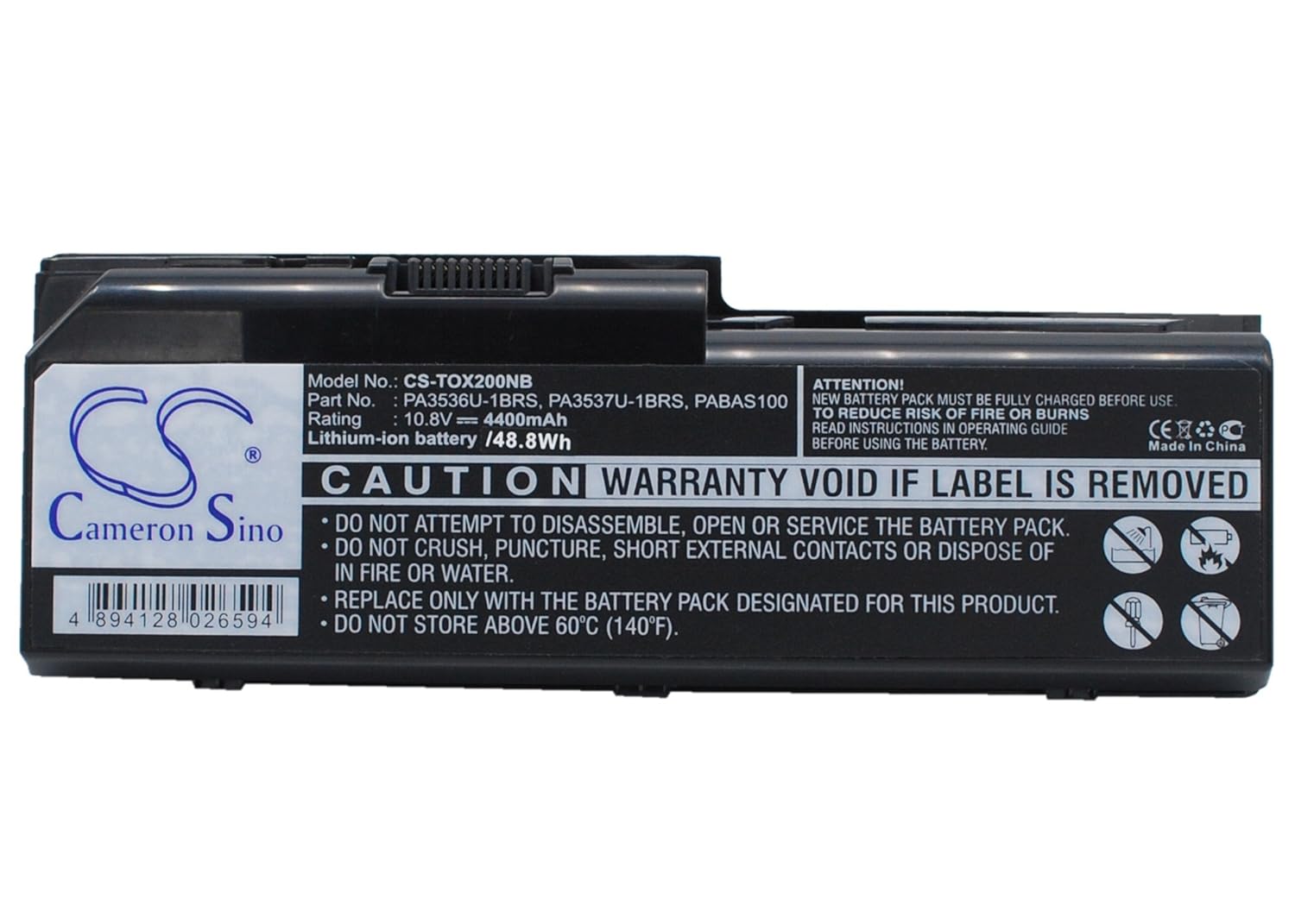 CS-TOX200NB Batería para portátil 4400mAh [Toshiba] P200-1ED, Equium P200,  Equium P200-178, Equium P200-1ED, [Toshiba] Satellite L350, Satellite  L350-ST2121 ...
