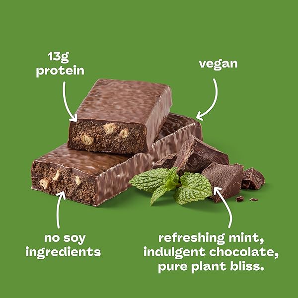 THINK! VEGAN/PLANT BASED HIGH PROTEIN BARS – CHOCOLATE MINT, 13G PROTEIN, 5G SUGAR, NO ARTIFICIAL SWEETENERS, NON GMO PROJECT VERIFIED, 10 COUNT (PACKAGING MAY VARY)