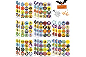 Simpeak Halloween Stickers, 288 Pcs Self-Adhesive Happy Halloween Pumpkin Vampire Trick or Treat Sticker, Scare Stickers Deca