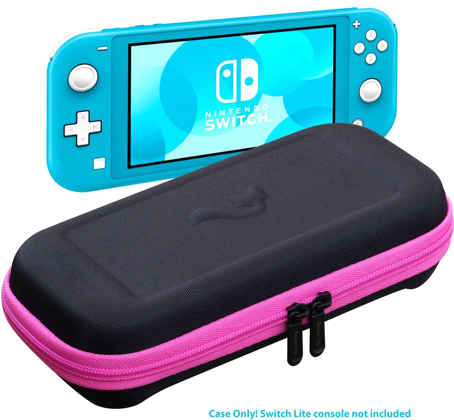 ButterFox Slim Carrying Case for Nintendo Switch Lite with 19 Game and 2 Micro SD Card Holders - Pink/Black