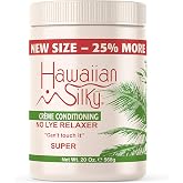 Hawaiian Silky no lye relaxer, super, White, 20 Ounce