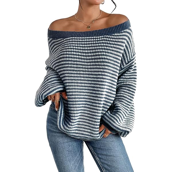 MARZXIN Women's 2025 Fall Long Sleeve Sweaters Casual Loose