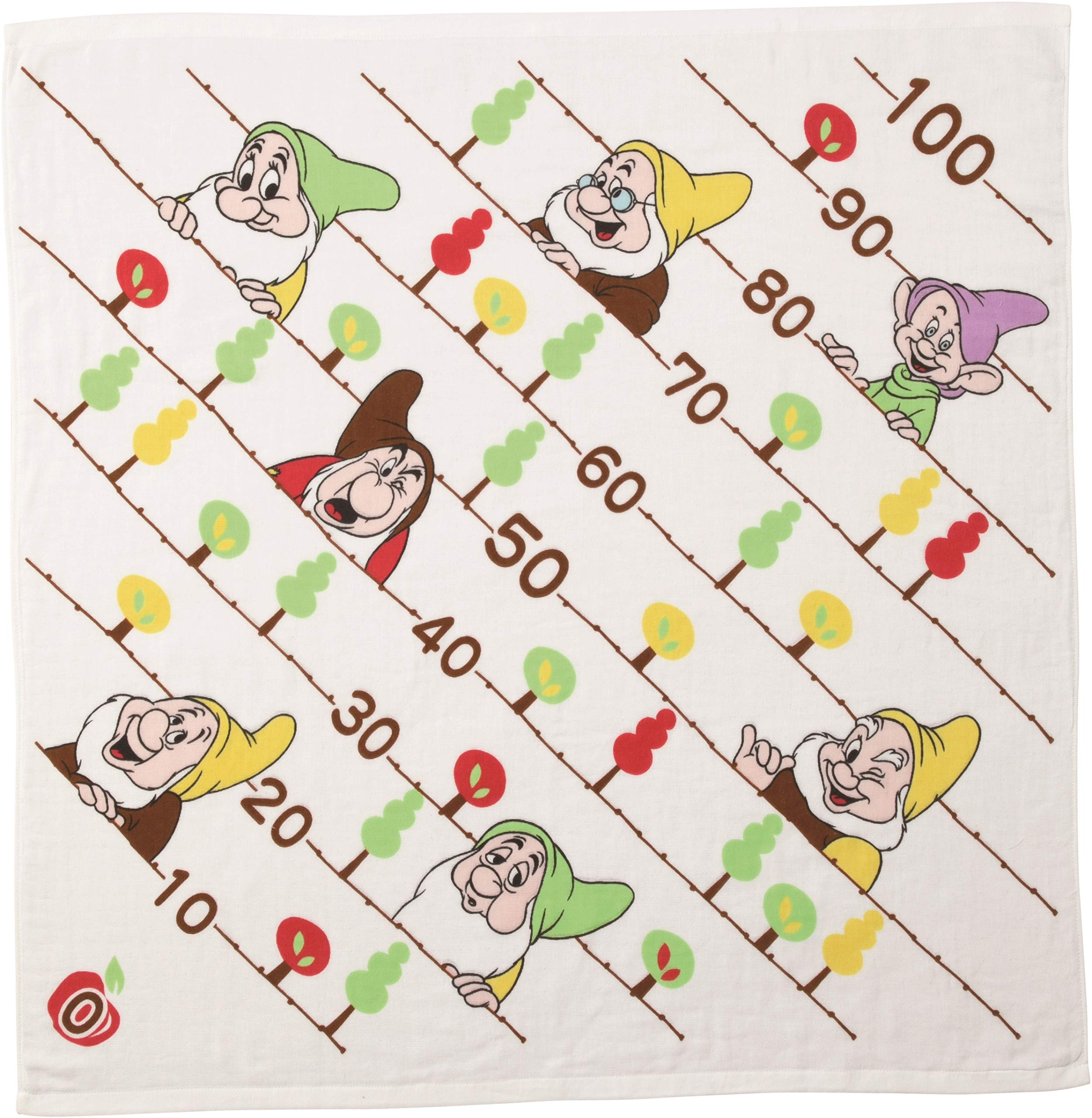 丸眞 湯上げタオル ディズニー 白雪姫 90×90cm ドワーフフォレスト 綿100% ガーゼ&パイル メモリつき 2005078500商品画像