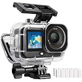 FitStill Waterproof Case for DJI Osmo Action 6 | 60M/196FT Underwater Photography Dual Cold Shoe Design Thickened Sealing Ring, Optical Glass Lens, Action6 Accessories