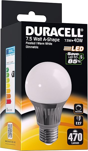 Amazon Com Duracell Led Lampe A Shape 6 Sockel E27 Dimmbar E27 A 470l7 5w2700fd Electronics