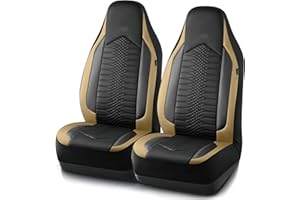 Skechers Memory Foam Car Seat Covers, Leather High Back Seat Covers Quilting Design,Waterproof Sports Car Seat Covers Front S
