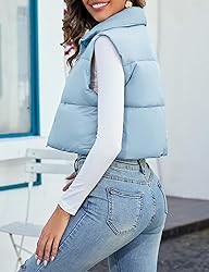 Kissonic Women's Padded Down Vest Puffer Stand