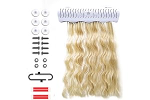 Carter Girls & CO. Hair Extension Holder 4 Mounting Options & Tools | Fully Equipped Hair Extension Hanger with Holds Clip-ins, Tape-Ins, Wefts for Washing, Styling, Storage & Travel (White)