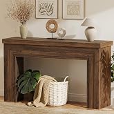 Huuger 54 Inch Entryway Table, Rectangular Console Table for Living Room | Farmhouse Sofa Table Behind the Couch, Long for Entrance, Hallway, Foyer, Rustic Brown