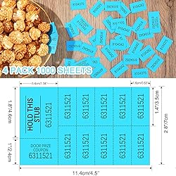 Kosiz 1000 Sheets Raffle Tickets with 10 Bid