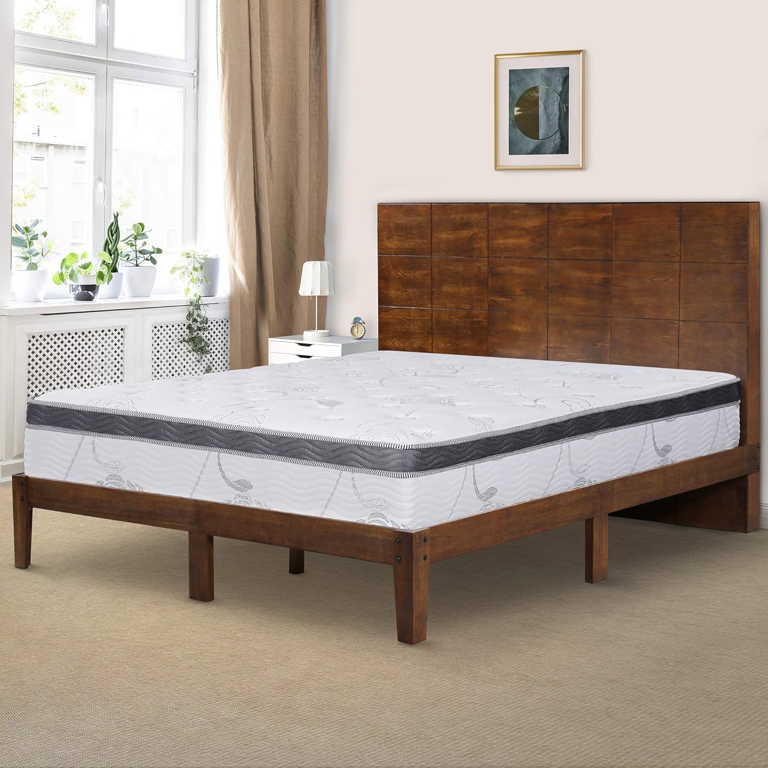 Best low profile bed frame queen with headboard