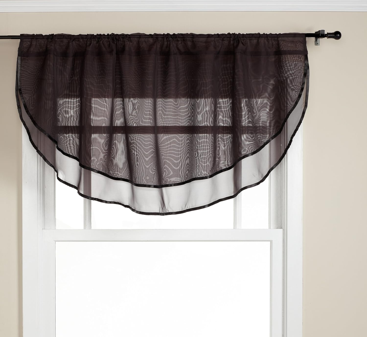 Stylemaster Elegance Sheer Voile, 60" X 24" Ascot Valance