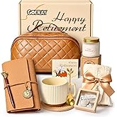Golray Retirement Gift for Woman, Retired Gifts with Travel Bag/ Notebook/ Mug, Happy Retirement Farewell Basket for Retiree, Coworker, Boss, Teacher, Nurse, Friend, Mom, Grandma