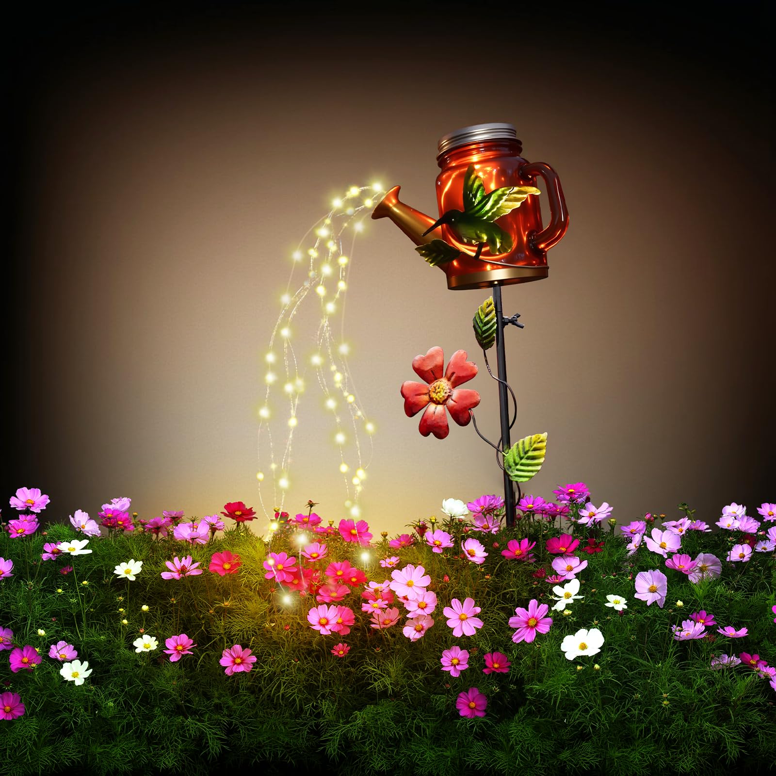 Photo 1 of **MISSING POST**SRNPMIU Solar Watering Can Light, Yard Outdoor Decor Lights, IP65 Waterproof, Hanging Hummingbird Garden Light, Outside Garden Flower Bed Decor, Women Gift, Birthday Gifts