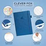 Clever Fox Teacher Planner – Undated 18x25cm Hardcover Mystic Blue view 2