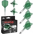 Mission Darts Force 90 | Integrated Precision Moulded Dart Flight and Shaft System, Pack of 3 Professional Durable Combined Dart Flights and Stems | Standard No.6