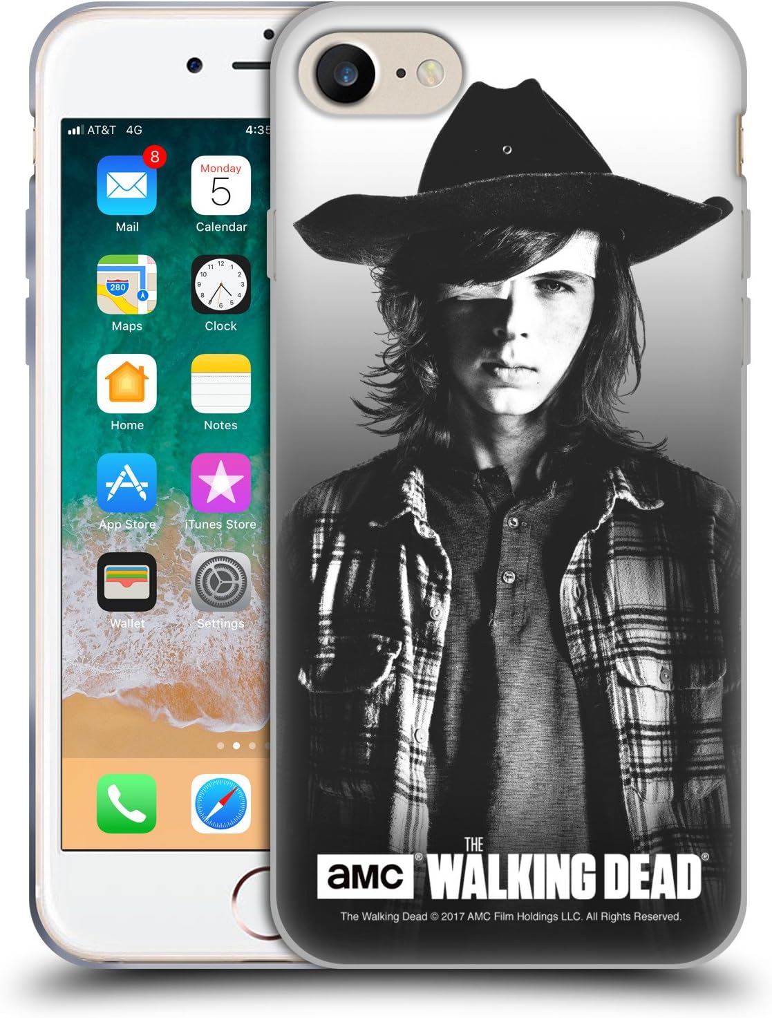 Head Case Designs Officially Licensed AMC The Walking Dead Carl Filtered Portraits Soft Gel Case Compatible with Apple iPhone 7/8 / SE 2020 & 2022