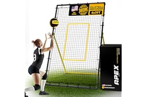 Apex Sports Adjustable Volleyball Rebounder Net 7x4 ft – Bounce Back Training Equipment with Angle Customization for Practicing Volleying, Bumping, Spiking – Durable & Portable with Travel Bag