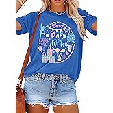 ALLTB Magical Shirt Women Best Day Magic Kingdom Tshirt Family Vacation Tee Summer Holiday Shirts Short Sleeve Tee Tops