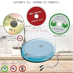 Deluxe Products CD Player Portable with 60 Second
