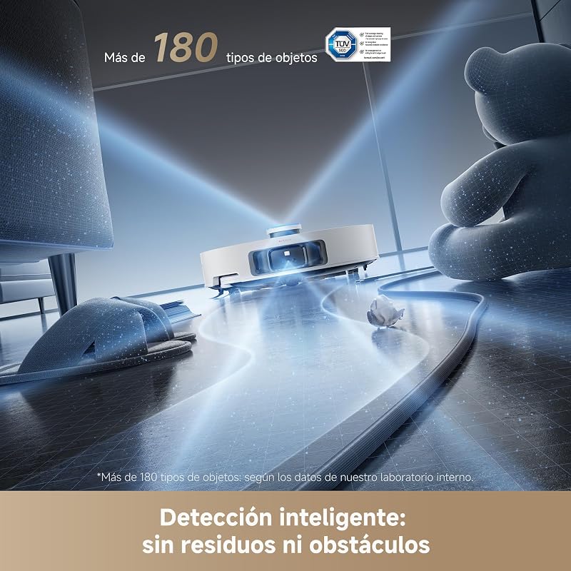 L50 Pro Ultra Robot Aspirador y Fregasuelos, 19500 Pa, Autolimpieza de la Mopa, Detección de Obstáculos Inteligente, Limpieza con Agua Caliente a 75°, Robot Aspitador con Cámara para Mascotas