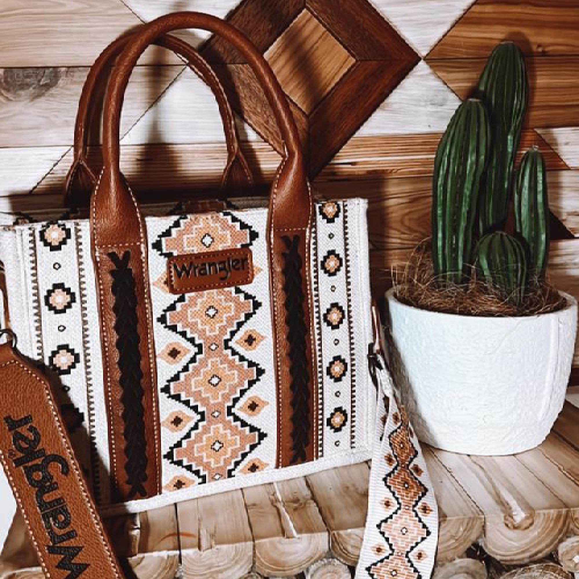Wrangler Tote Bag for Women Aztec Handbags Western Purses for Women