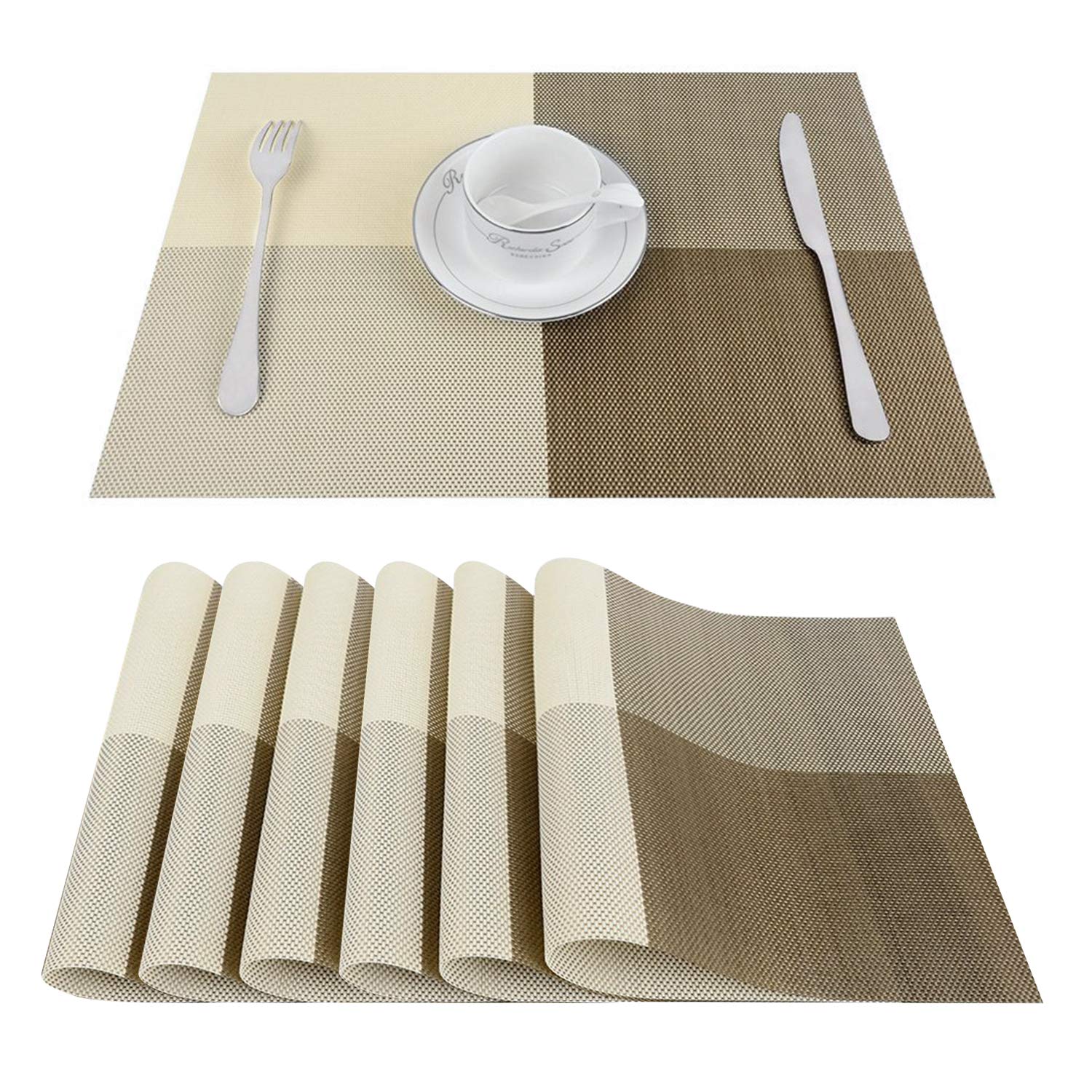 Best Table Placemats Set Of 6 Wipe Clean