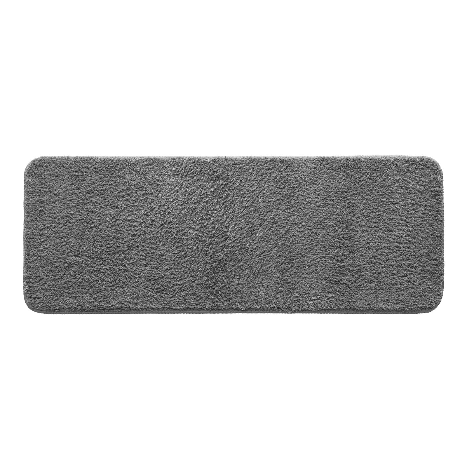 MIULEE 1 x Rectangular Bath Mat for Shower Non-Slip Soft Comfortable Tabis Absorbent Soft Microfibre Toilet Bath Mat 45 x 120 cm Grey