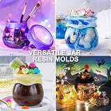LET'S RESIN Silicone Jar Moulds with Lid for Candle & Storage Use view 4