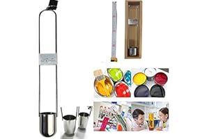 VTSYIQI 3# Zahn Cup Viscosity Cup Viscometer Flow Cup 3# Brand New with Zahn Cup Viscometer #3 Cup 44ml Cup Volume Color Whit