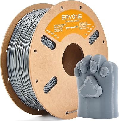 ERYONE High Speed TPU 1.75mm 95A 1kg Grey Filament 30-300mm/s