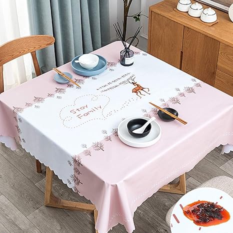 Amazon テーブルクロス ビニール 撥水 北欧風 撥油 防水 防汚 北欧 Pvc 長方形 こぼれ防止 リーフ おしゃれ ビニールクロス テーブルカバー 新築祝い 喫茶店用 カラー レストラン 可愛い シンプル 高級感 食卓カバー 多用途 130 130cm 春 夏 テーブルクロス オンライン通販