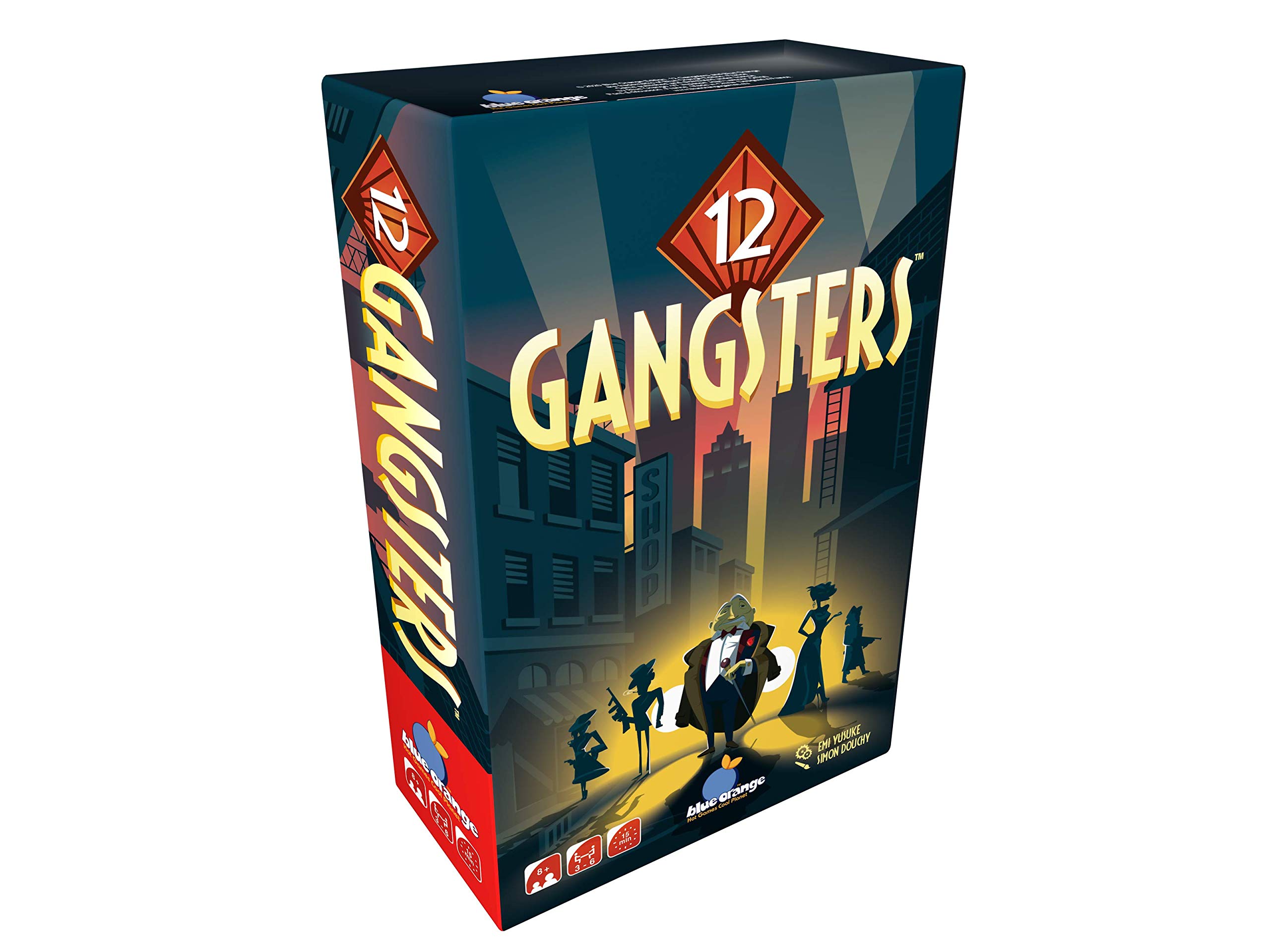 Blue Orange | 12 Gangsters | Card Game | Ages 8+ | 3 - 6 Players | 20 Minutes Playing Time